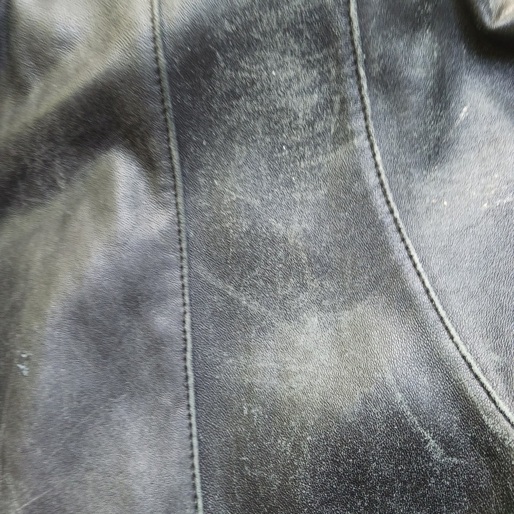 Worthington Black Lambskin Leather Zip Jacket Large - Picture 3 of 6